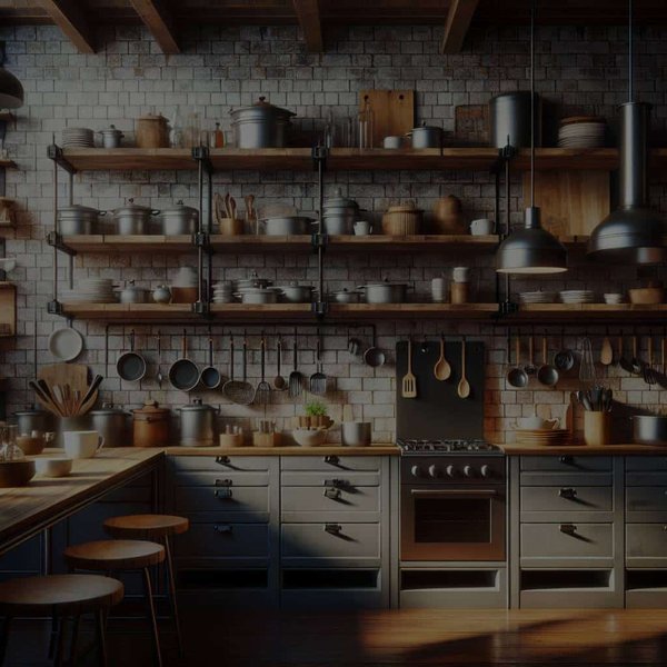 Comment choisir des étagères murales pour une cuisine au design industriel?